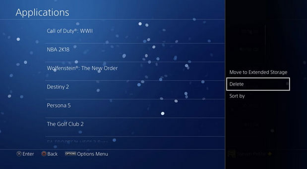 روش حذف و نصب بازی ها درPS4
