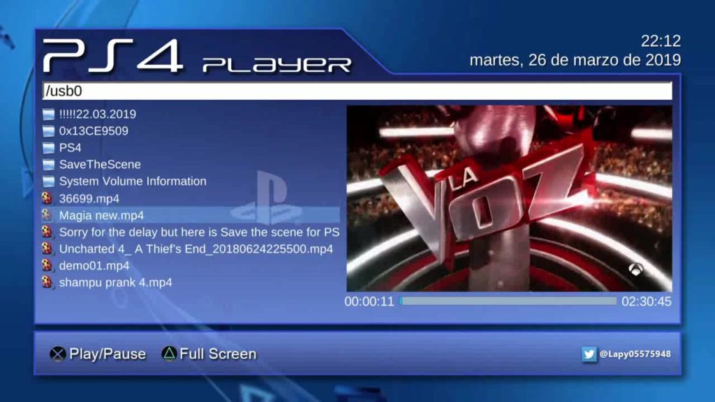 برنامه مدیا پلیر Media Player برای PS4